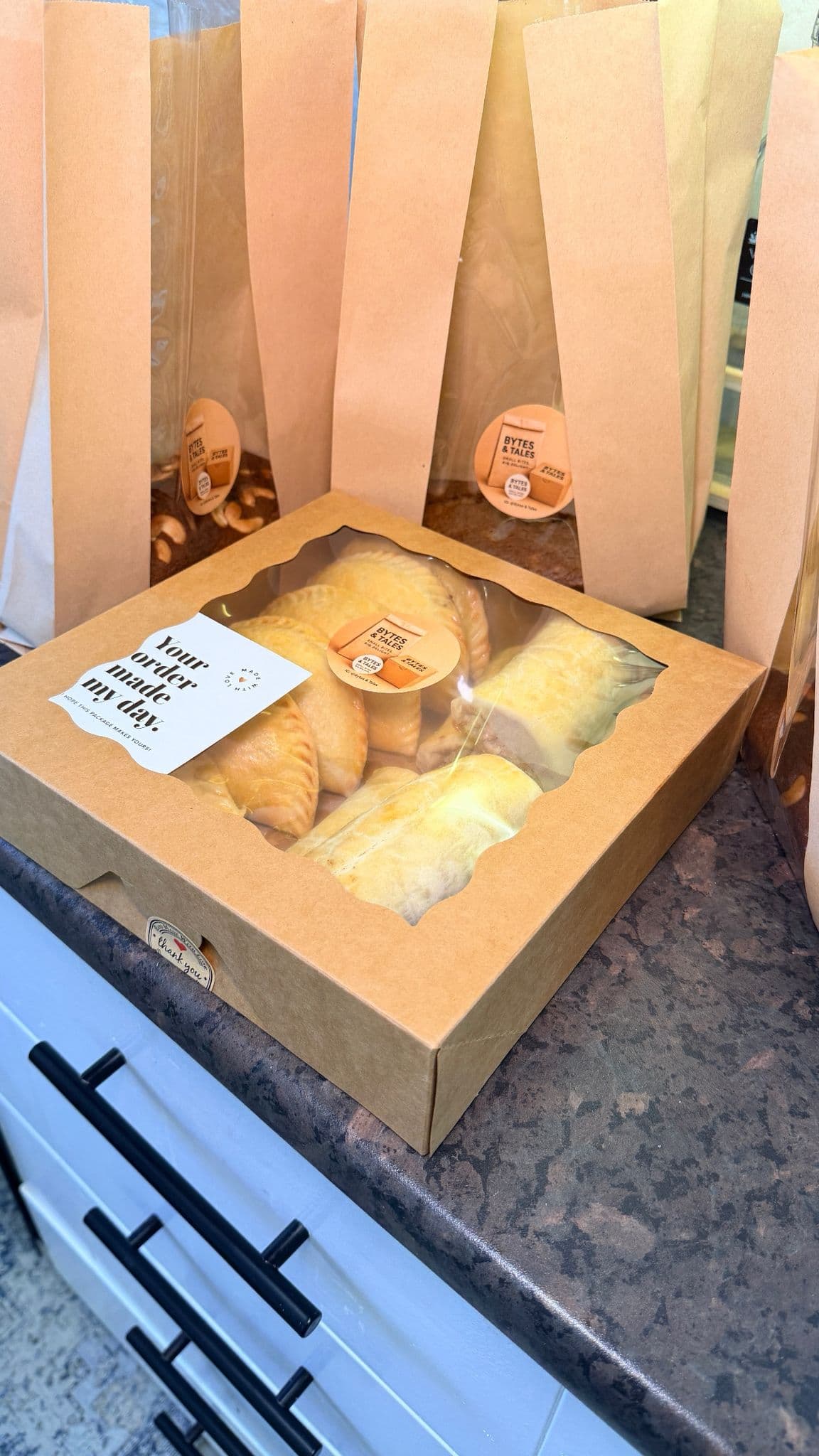 A mixed box, ready to travel